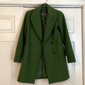 Zara Basic green wool coat
